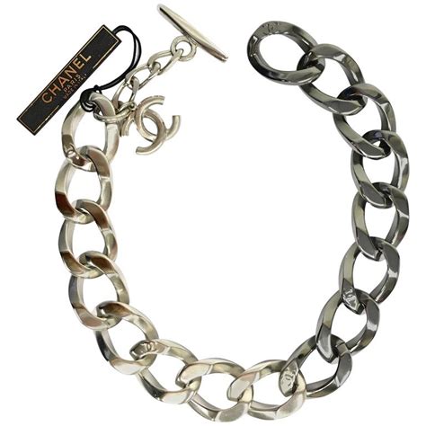 chanel dog chain necklace|chanel chunky chain necklace.